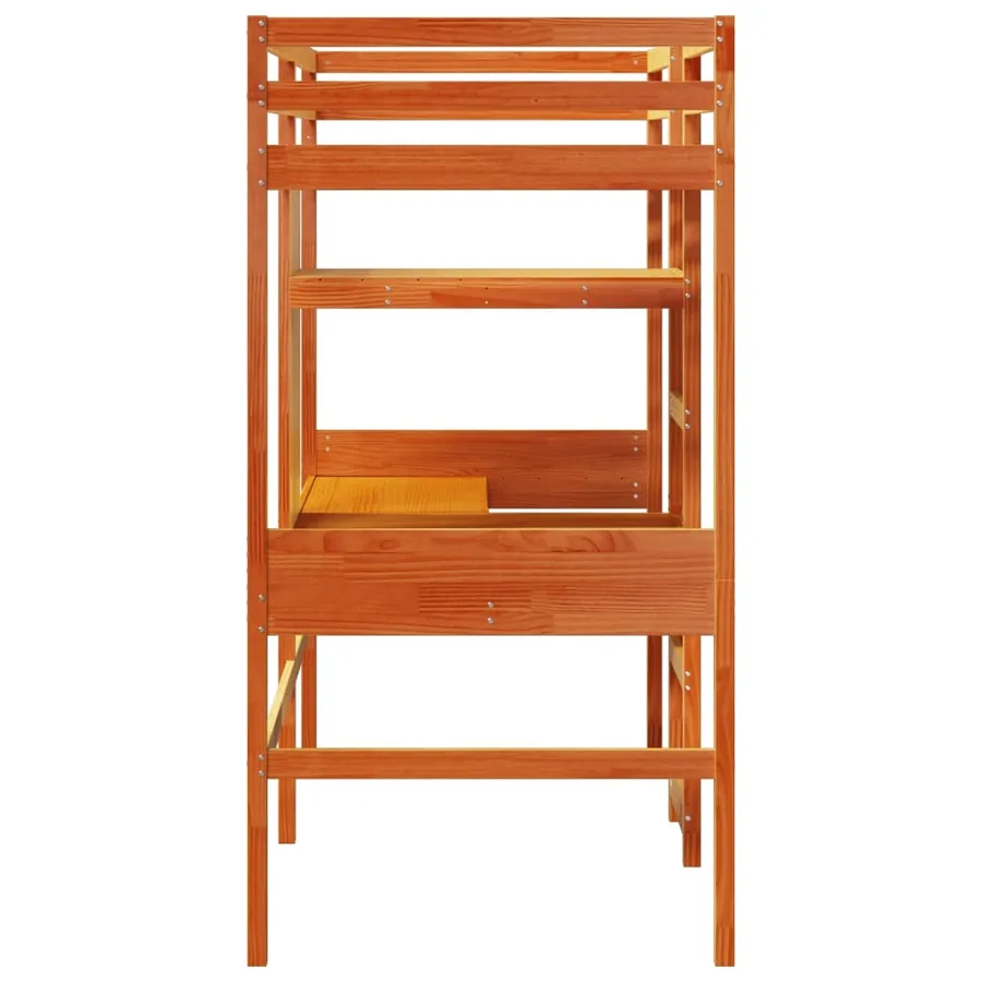 Cadre de lit superposé sans matelas 80x200cm bois de pin massif - 6