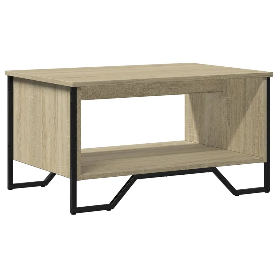 Table basse chêne sonoma 75x51x40 cm bois d'ingénierie - 2