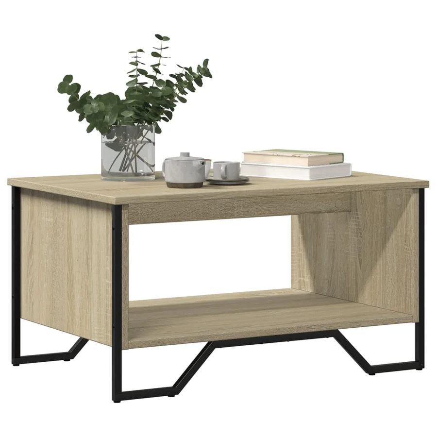 Table basse chêne sonoma 75x51x40 cm bois d'ingénierie - 4