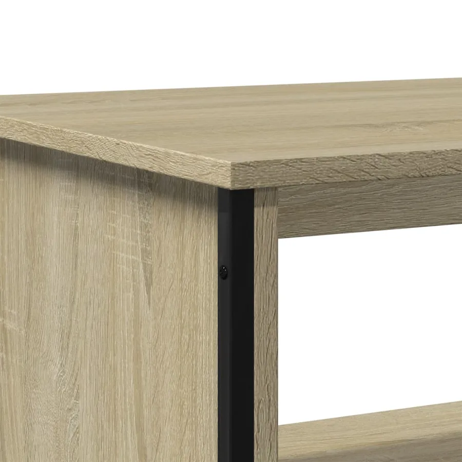 Table basse chêne sonoma 75x51x40 cm bois d'ingénierie - 8