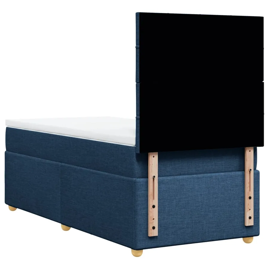 Sommier à lattes de lit avec matelas Bleu 80x200 cm Tissu - 6
