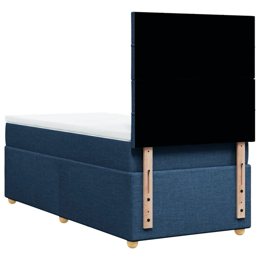Sommier à lattes de lit avec matelas Bleu 80x200 cm Tissu - 8