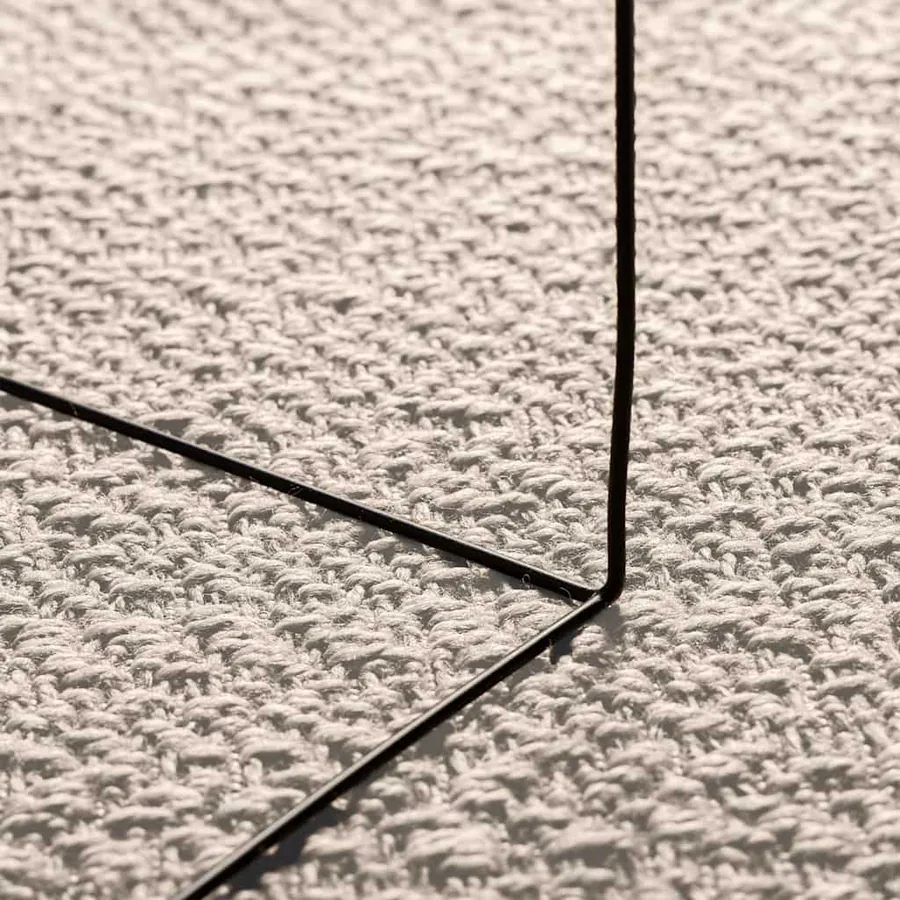 Tapis ZIZUR crème 80x250 cm aspect de jute intérieur extérieur - 4