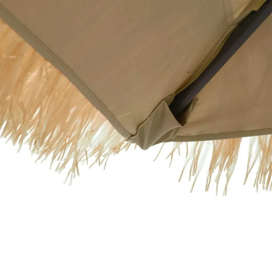 Parasol de jardin avec LED et mât en acier marron 269x269x235cm - 8