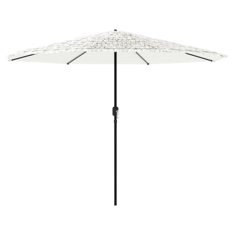 Parasol de jardin avec mât en acier blanc 388x388x248 cm - 2