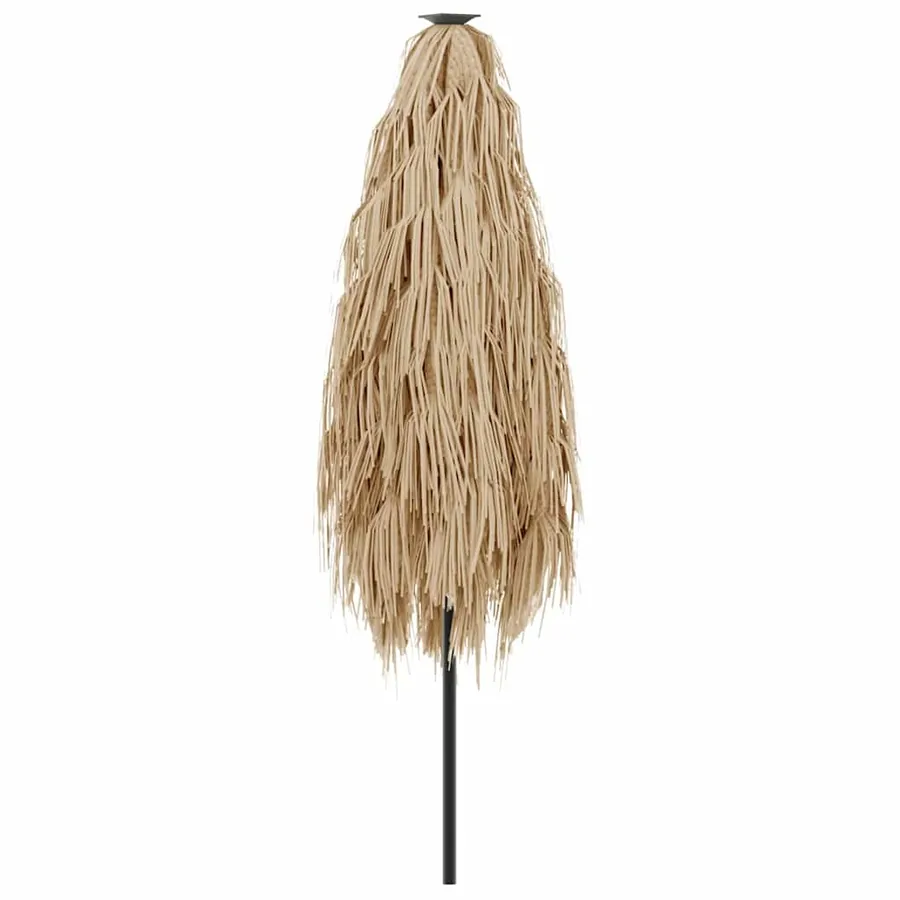 Parasol de jardin avec LED et mât en acier marron 288x288x225cm - 7