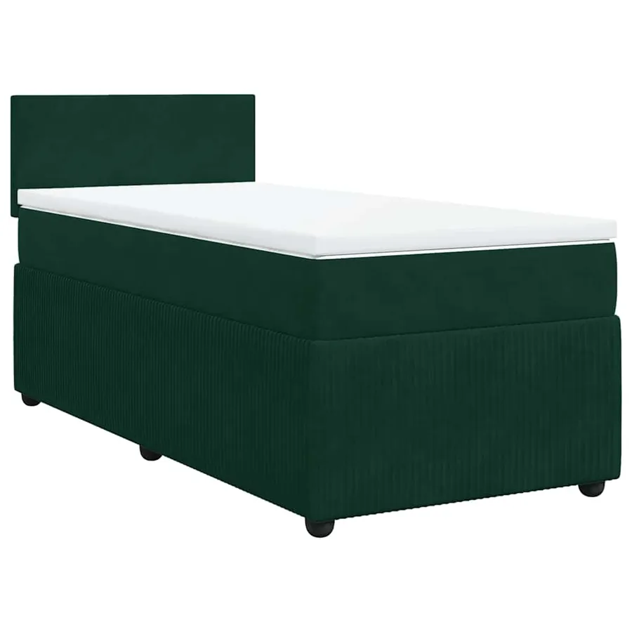 Sommier à lattes de lit avec matelas Vert foncé 90x200 cm - 3