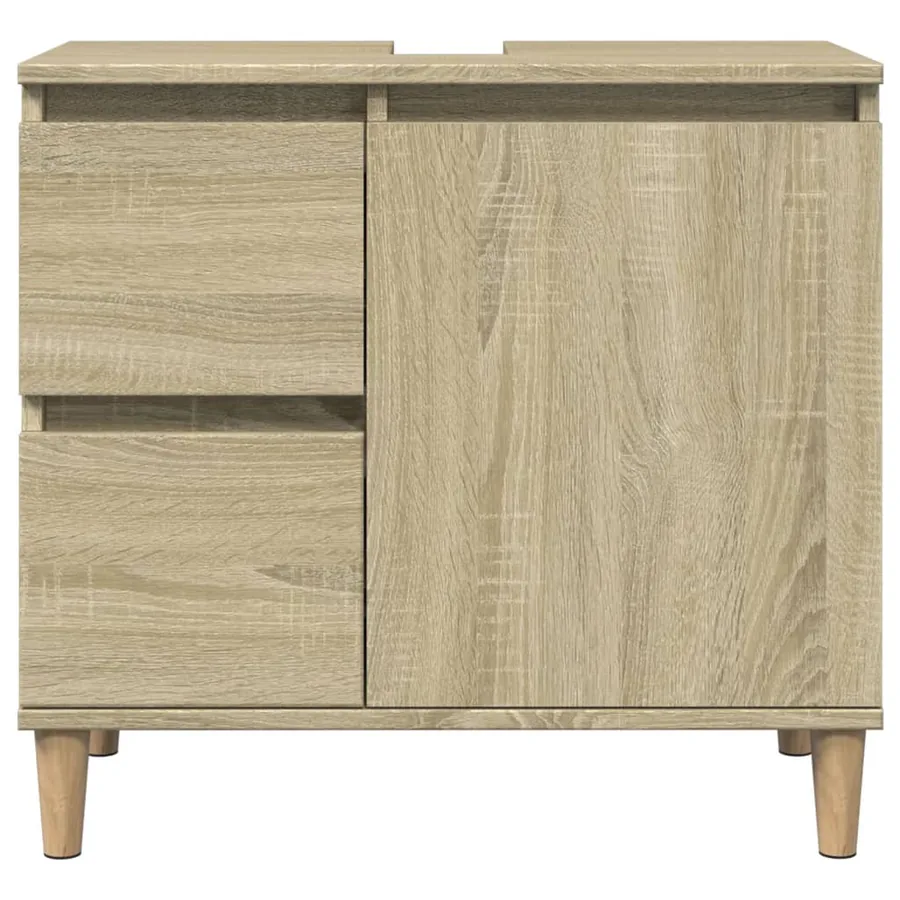 Ensemble de meubles de salle de bain 3 pcs chêne sonoma - 9