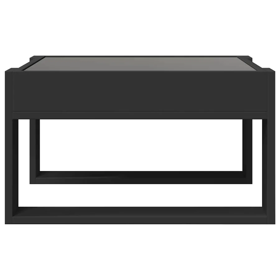 Table basse avec LED infini noir 50x53x30 cm - 6