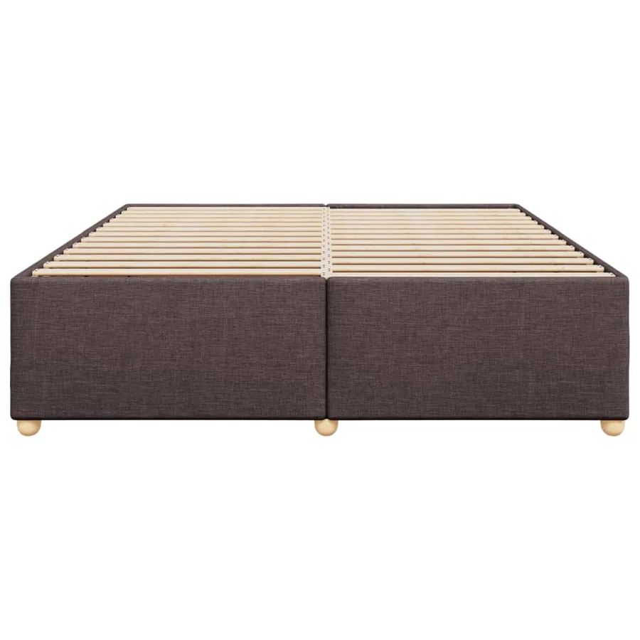 Cadre de lit sans matelas marron foncé 180x200 cm tissu - 4