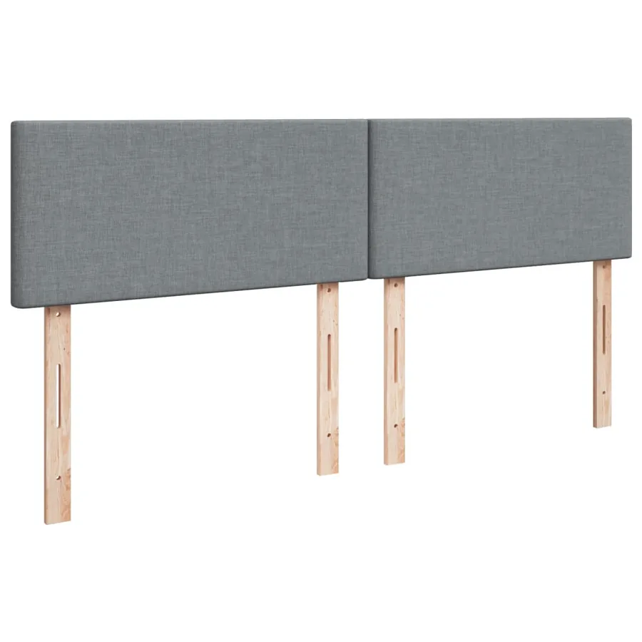 Sommier à lattes de lit avec matelas Gris clair 200x200cm Tissu - 10
