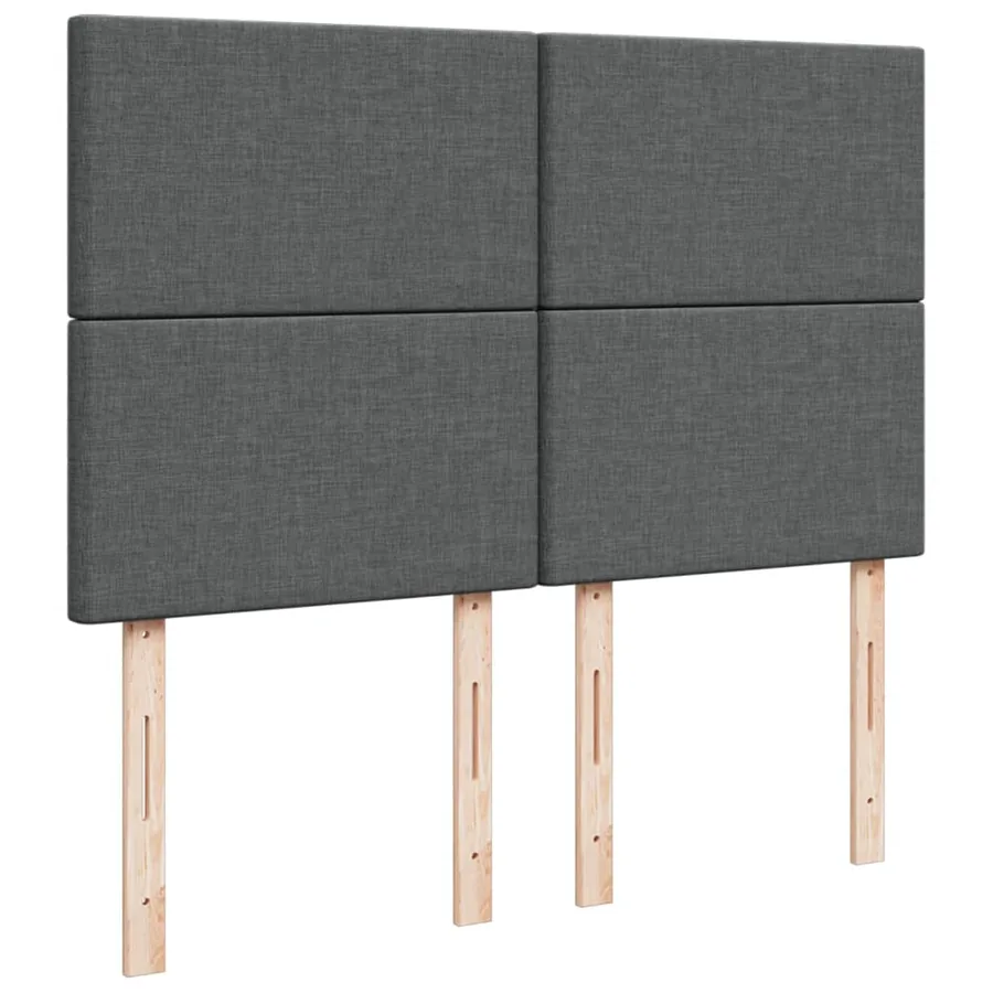 Sommier à lattes de lit avec matelas Gris foncé 160x200cm Tissu - 7