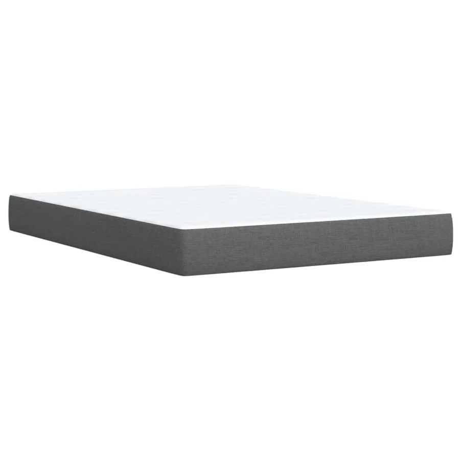 Sommier à lattes de lit avec matelas Gris foncé 160x200cm Tissu - 9