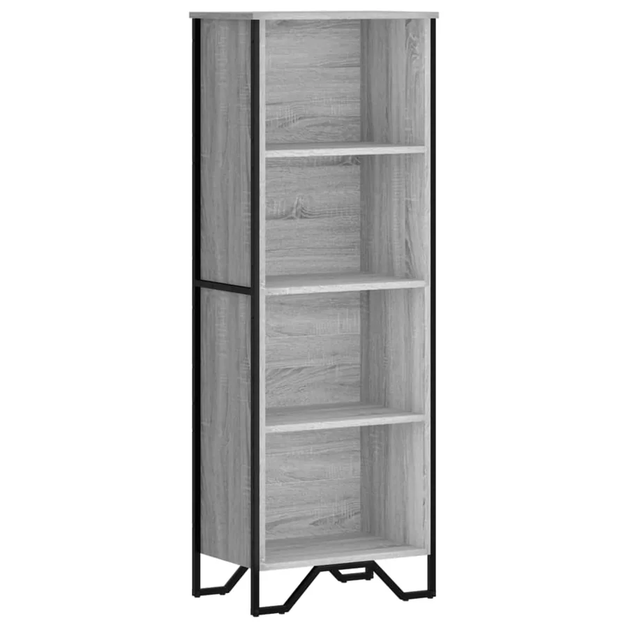 Bibliothèque sonoma gris 50x31x137,5 cm bois d'ingénierie - 2