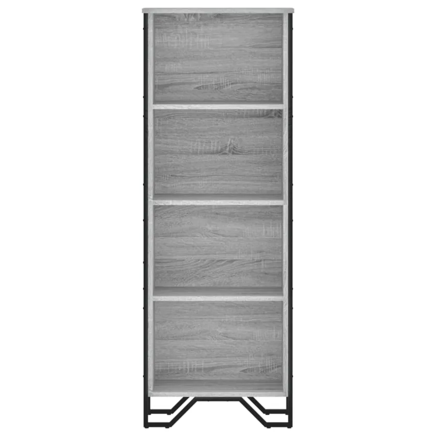 Bibliothèque sonoma gris 50x31x137,5 cm bois d'ingénierie - 4