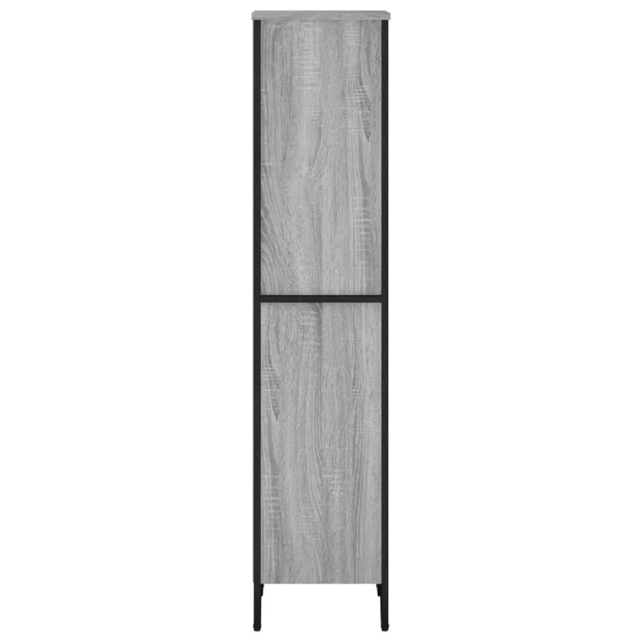 Bibliothèque sonoma gris 50x31x137,5 cm bois d'ingénierie - 5