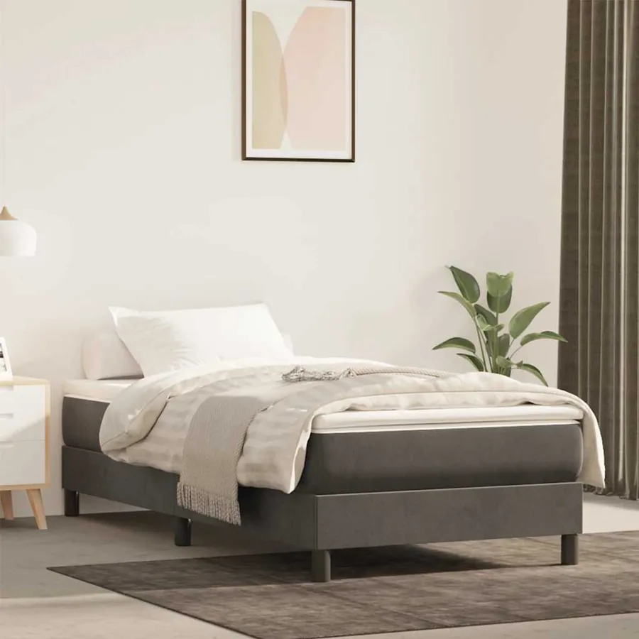 Matelas à ressorts ensachés 80 x 220 cm Gris foncé