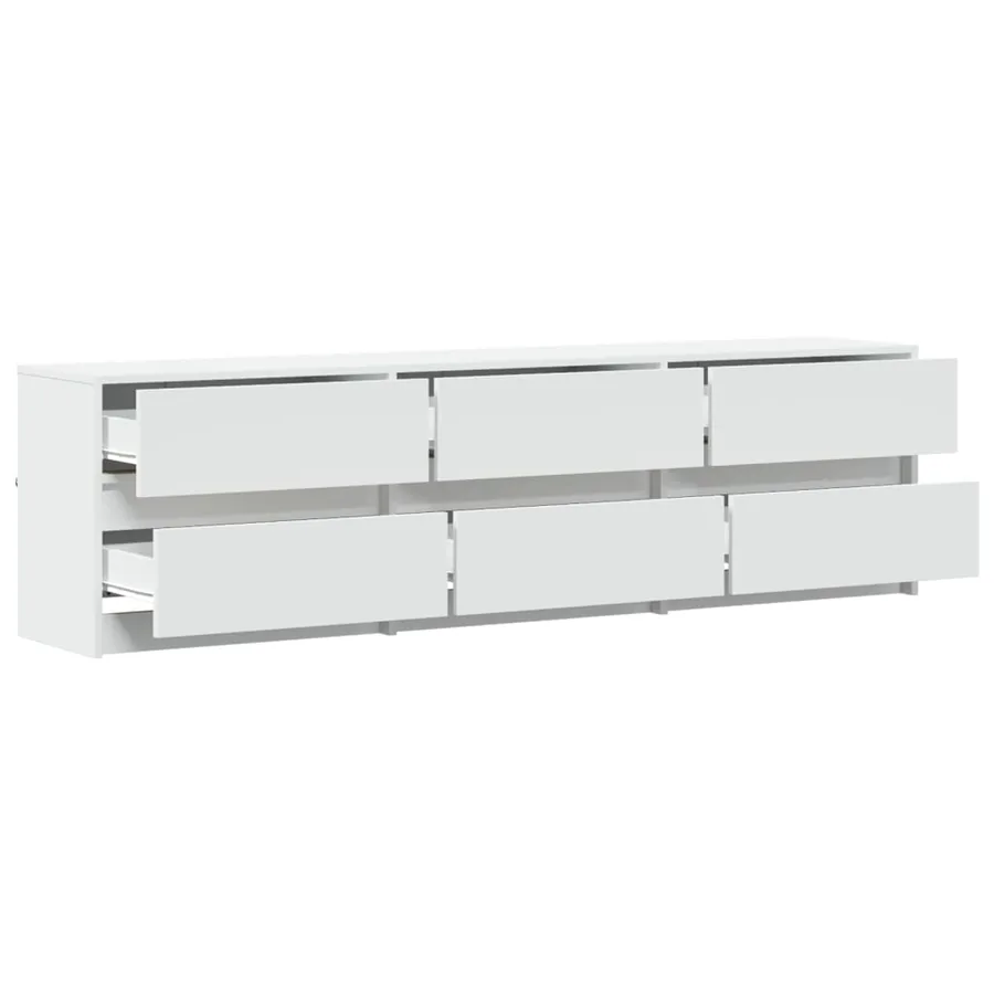 Meuble TV avec LED blanc 180x34x50 cm bois d'ingénierie - 6