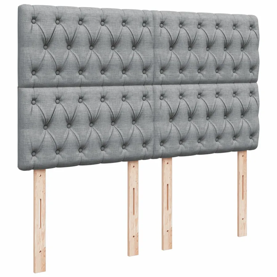 Sommier à lattes de lit avec matelas Gris clair 160x200cm Tissu - 9