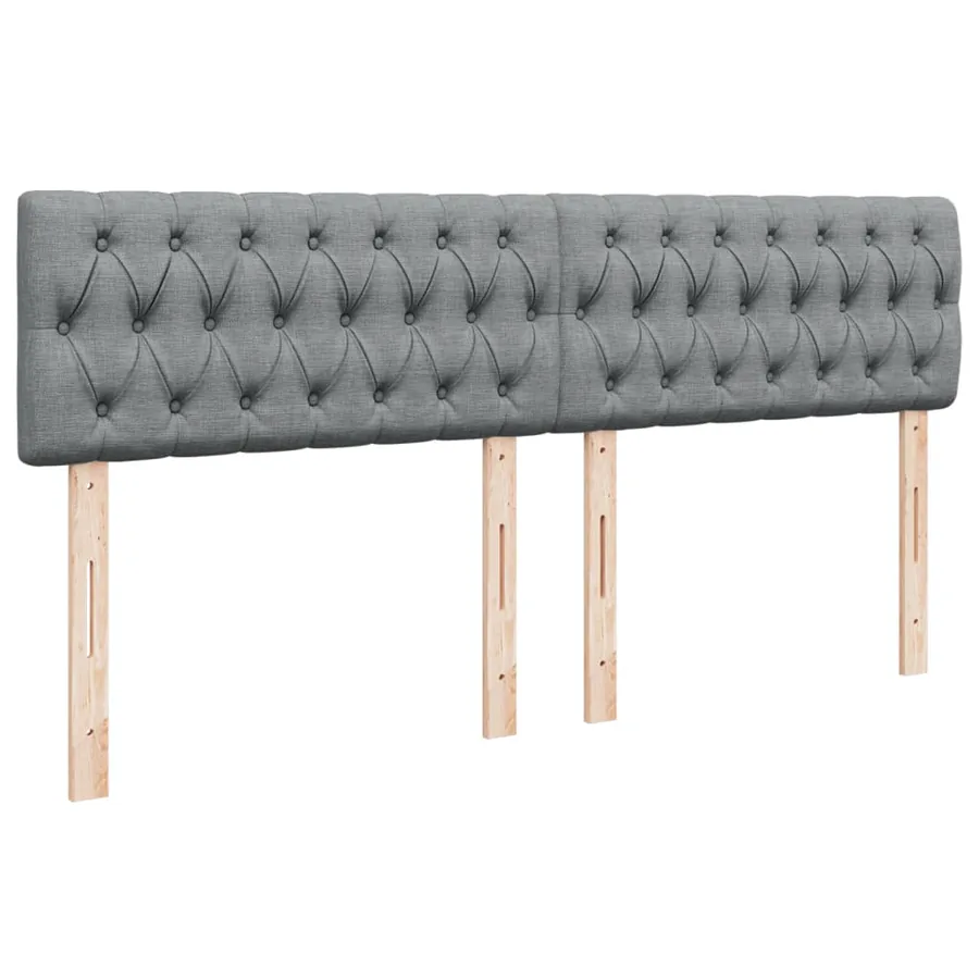 Sommier à lattes de lit avec matelas Gris clair 180x200cm Tissu - 12