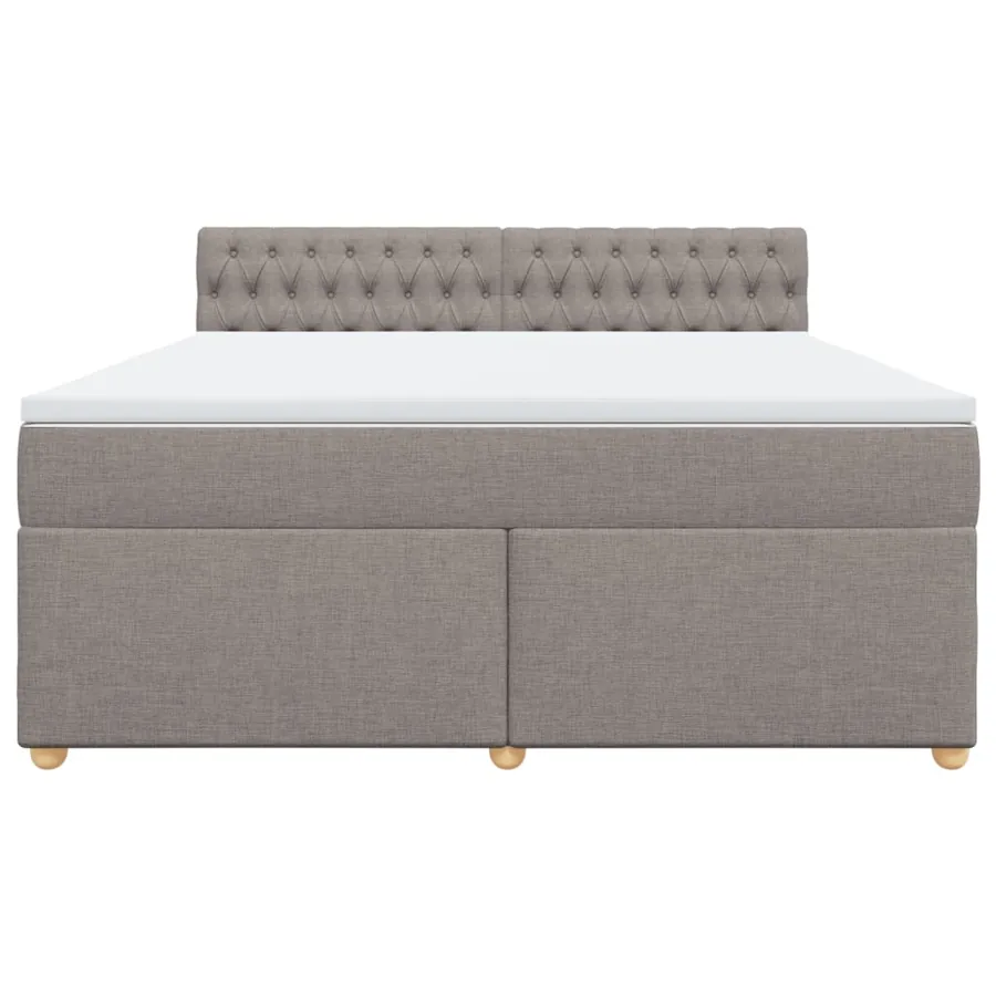 Sommier à lattes de lit avec matelas Taupe 180x200 cm Tissu - 6