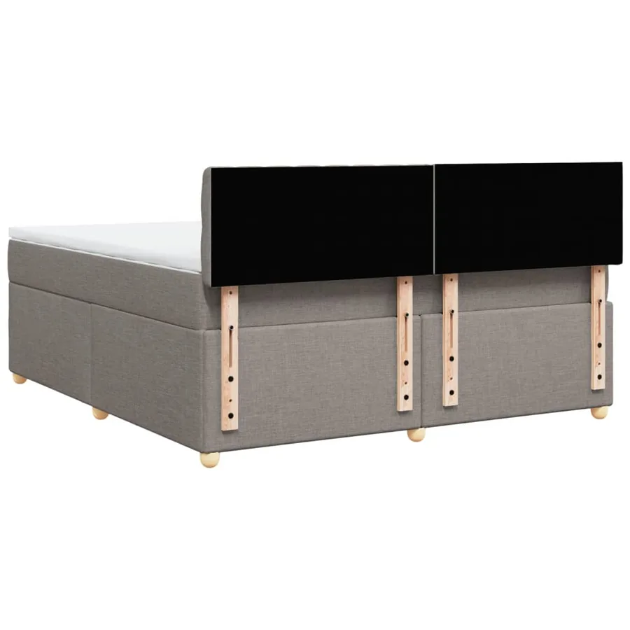 Sommier à lattes de lit avec matelas Taupe 180x200 cm Tissu - 8
