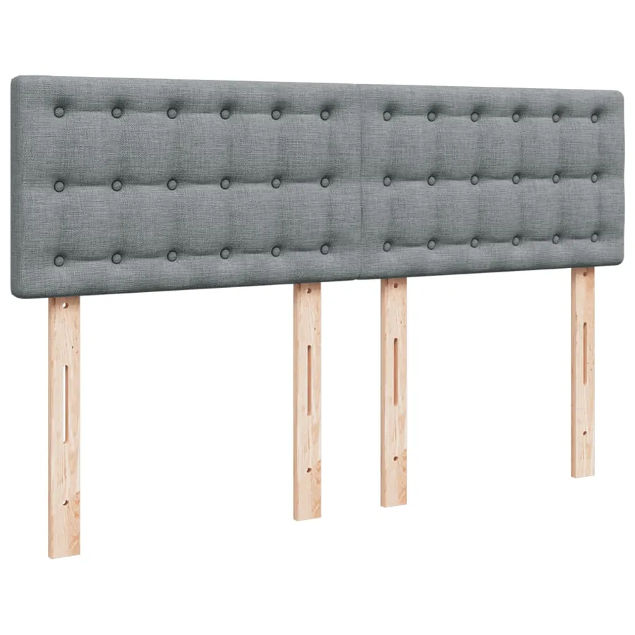 Sommier à lattes de lit avec matelas Gris clair 160x200cm Tissu - 12