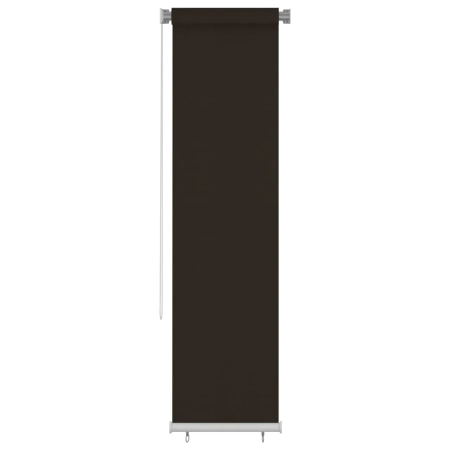 Store roulant d'extérieur 65 (l) x 230 (H) cm HDPE marron