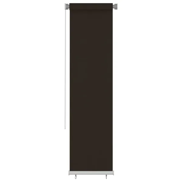 Store roulant d'extérieur 65 (l) x 230 (H) cm HDPE marron