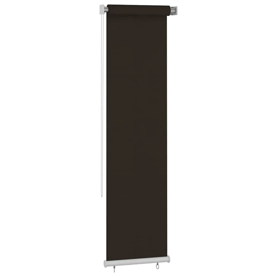 Store roulant d'extérieur 65 (l) x 230 (H) cm HDPE marron - 2