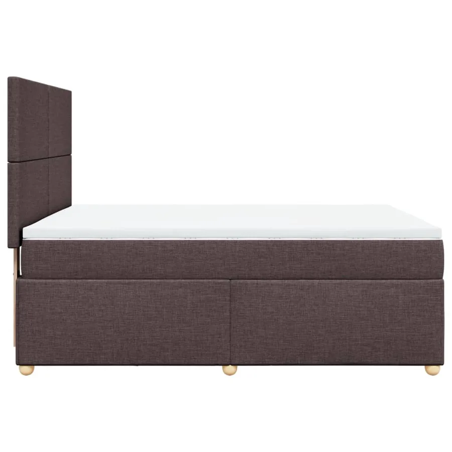 Sommier à lattes de lit avec matelas Marron foncé 160x200 cm - 7