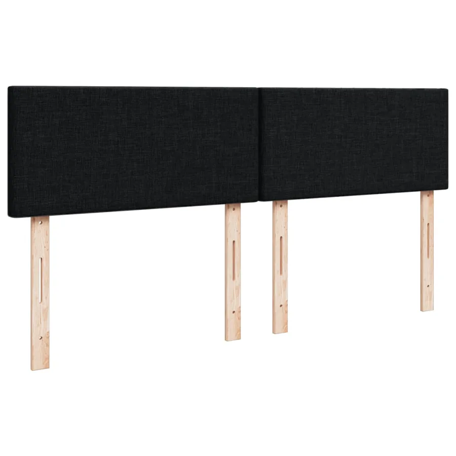 Sommier à lattes de lit avec matelas Noir 160x200 cm Tissu - 12