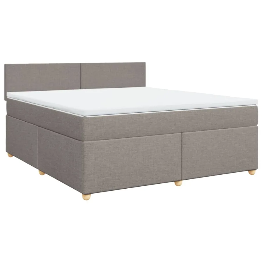 Sommier à lattes de lit avec matelas Taupe 180x200 cm Tissu - 2