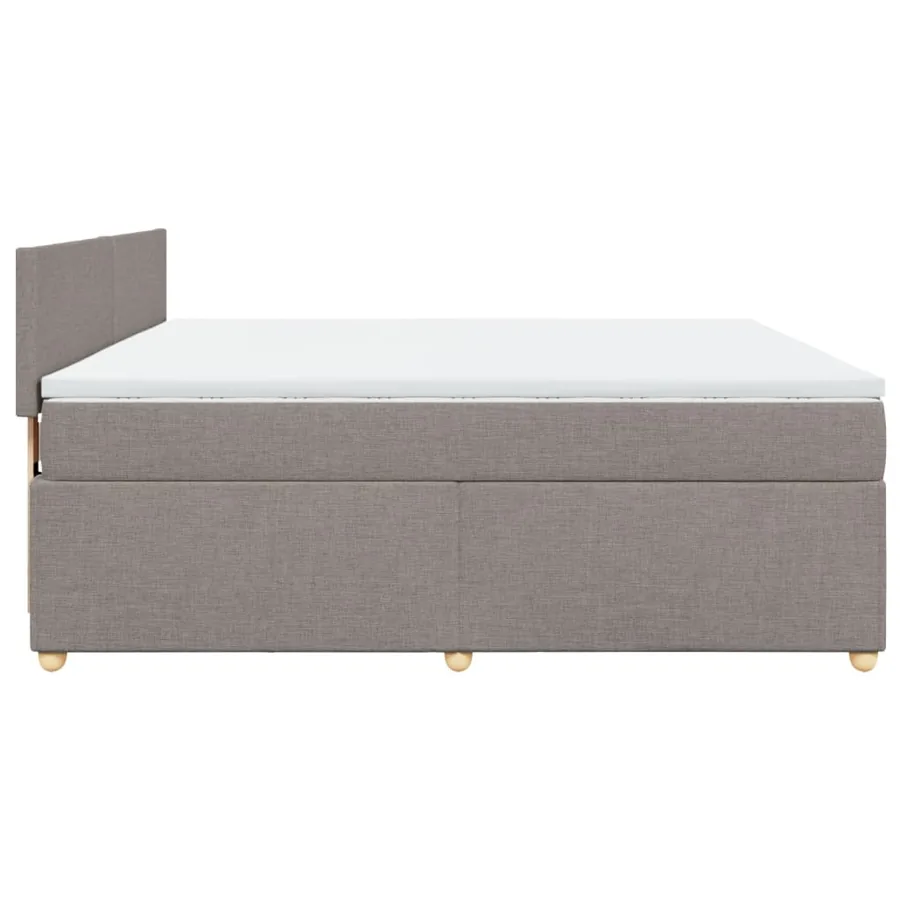 Sommier à lattes de lit avec matelas Taupe 180x200 cm Tissu - 5