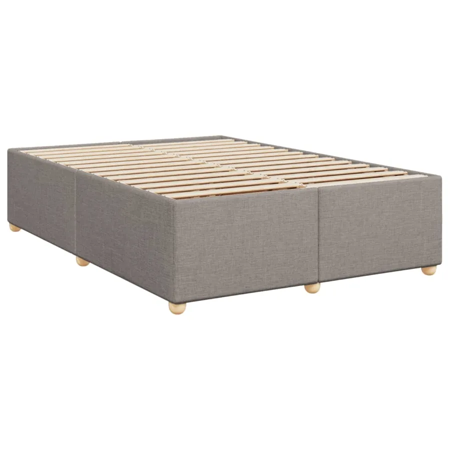Sommier à lattes de lit avec matelas Taupe 160x200 cm Tissu - 7