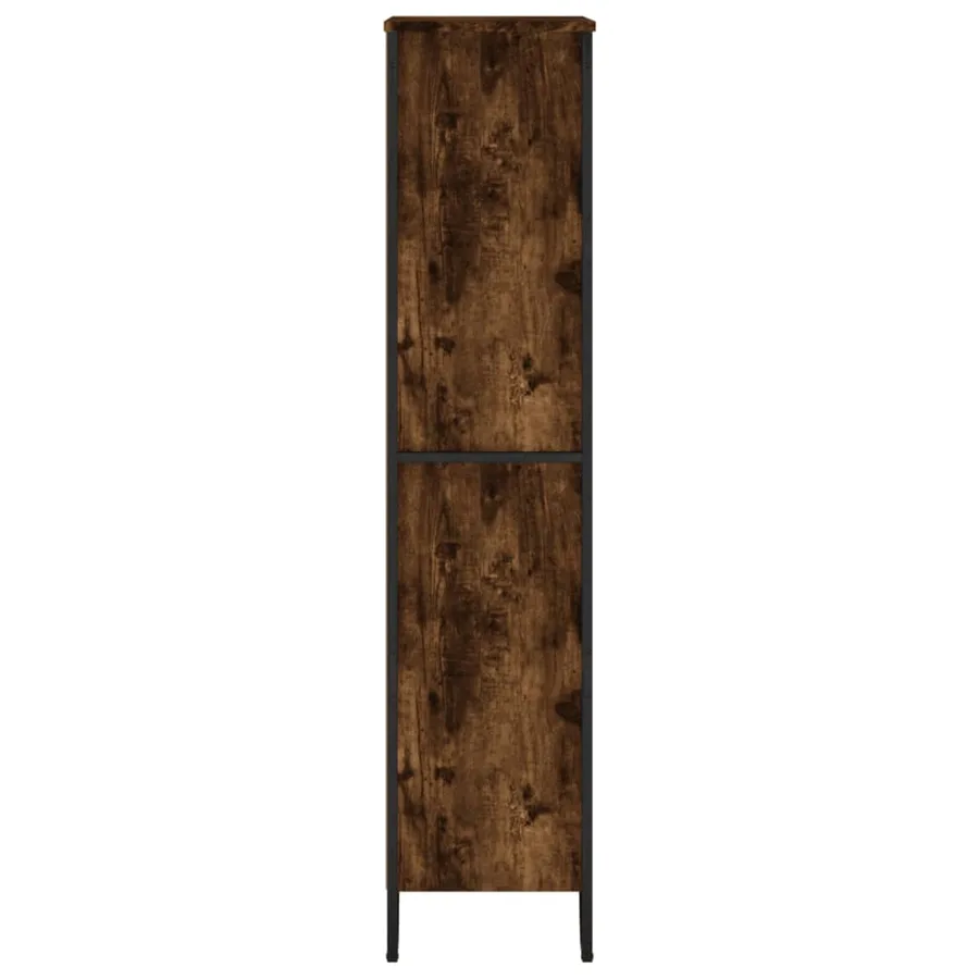 Bibliothèque chêne fumé 80x31x137,5 cm bois d'ingénierie - 5