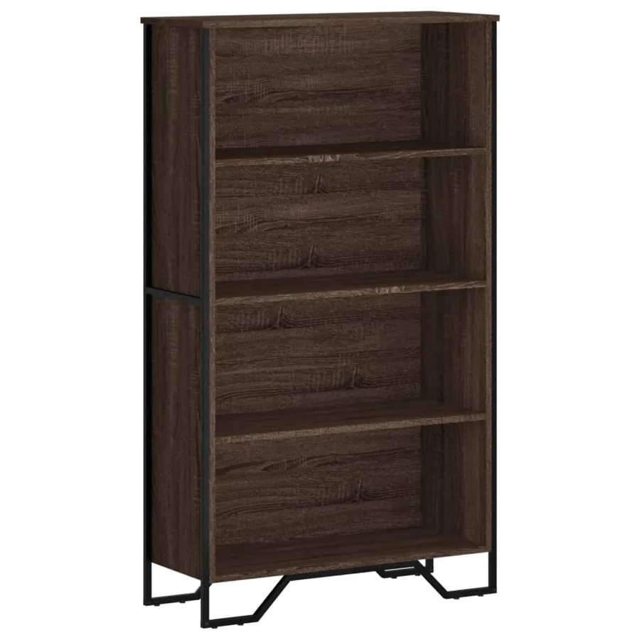 Bibliothèque chêne marron 80x31x137,5 cm bois d'ingénierie - 2