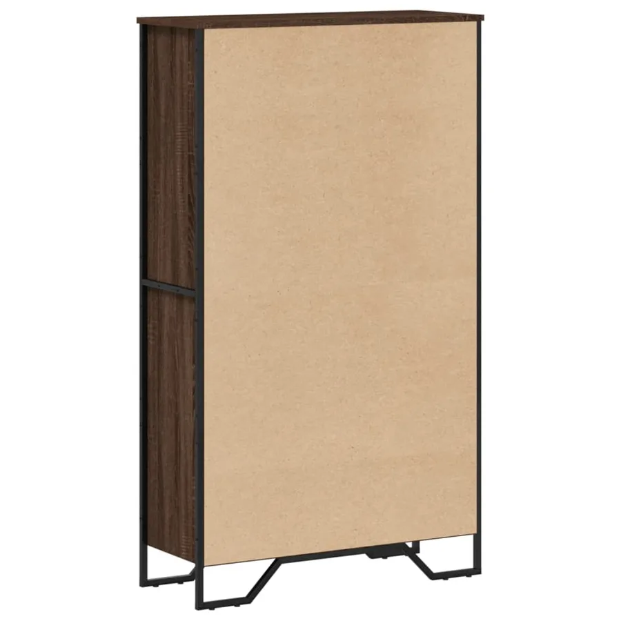 Bibliothèque chêne marron 80x31x137,5 cm bois d'ingénierie - 6