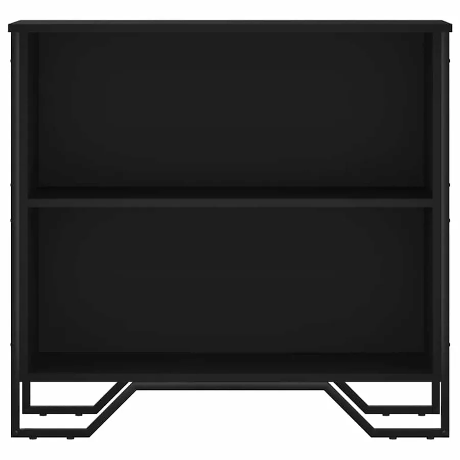 Bibliothèque noir 80x31x74,5 cm bois d'ingénierie - 4