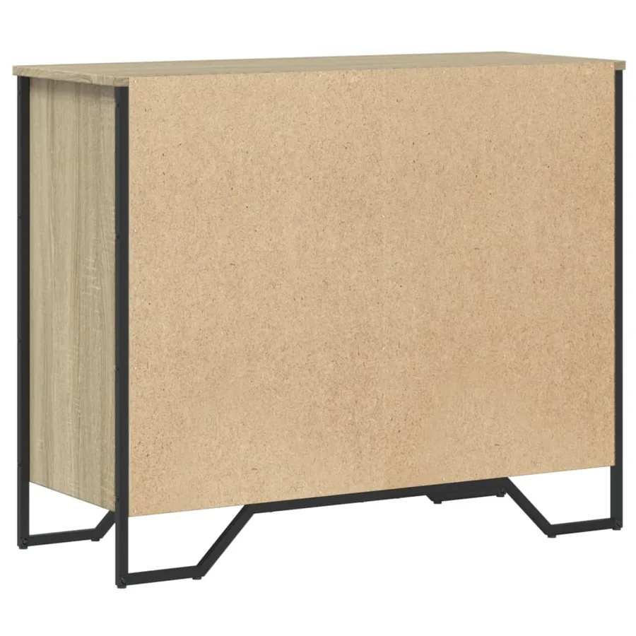 Commode chêne sonoma 91x35,5x74,5 cm bois d'ingénierie - 6
