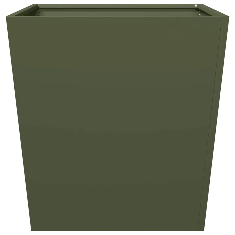 Jardinières 2 pcs vert olive 50x50x50 cm acier - 6