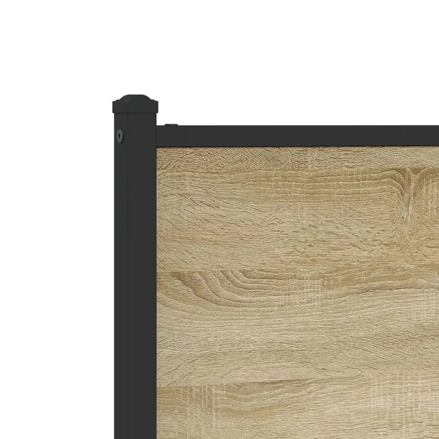 Cadre de lit en métal sans matelas chêne sonoma 90x190 cm - 9