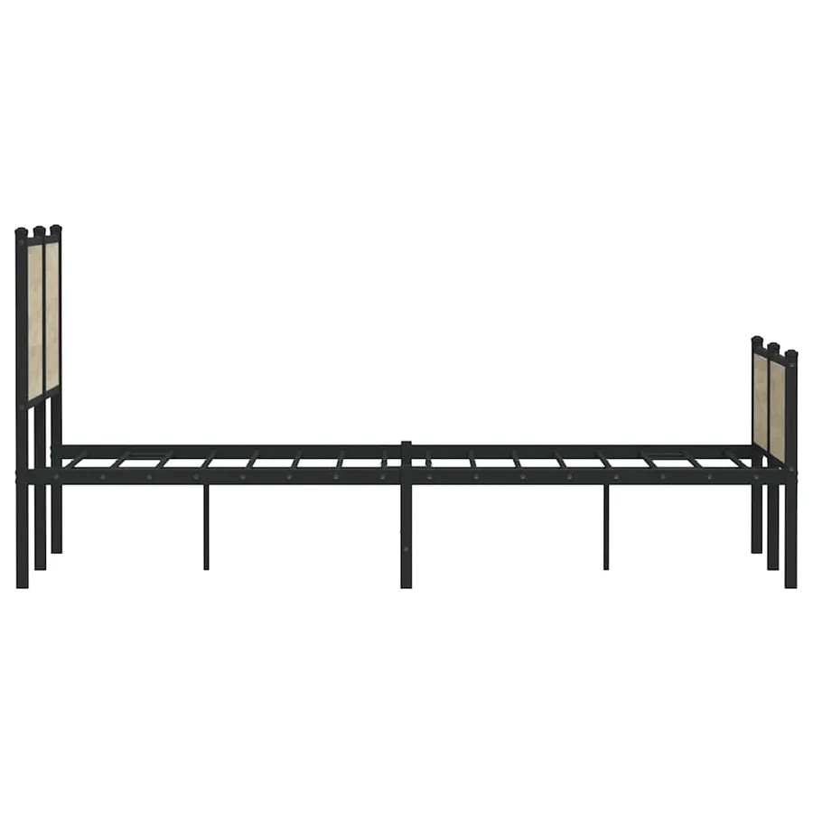 Cadre de lit en métal sans matelas chêne sonoma 140x200 cm - 6