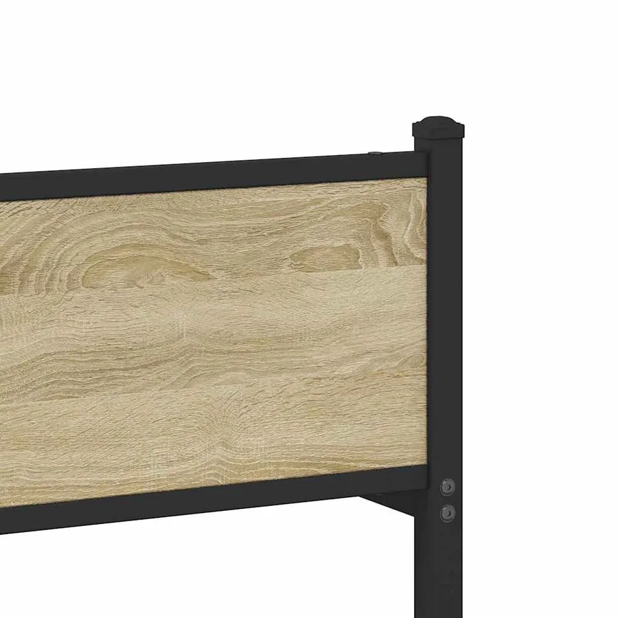 Cadre de lit en métal sans matelas chêne sonoma 140x200 cm - 8