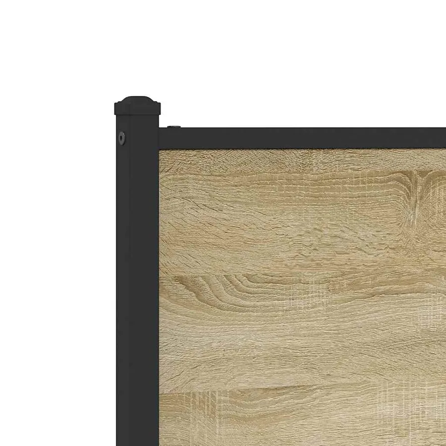 Cadre de lit en métal sans matelas chêne sonoma 140x200 cm - 9