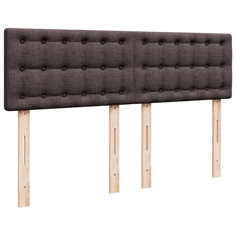 Sommier à lattes de lit avec matelas Marron foncé 140x190 cm - 12
