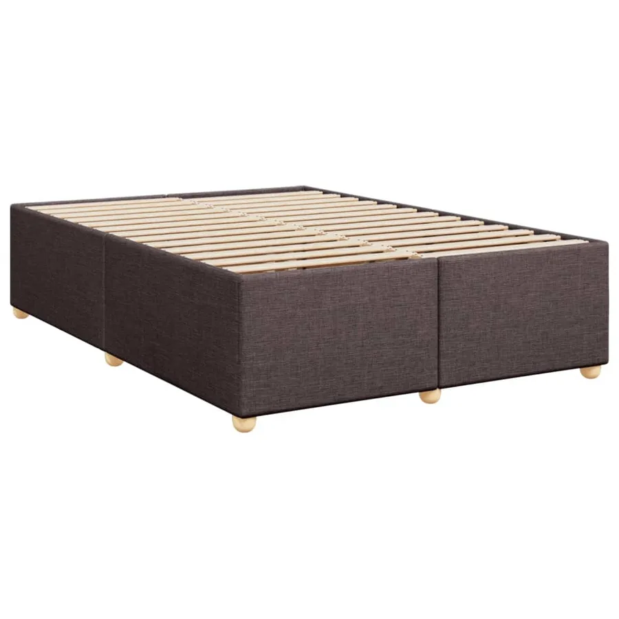 Sommier à lattes de lit avec matelas Marron foncé 140x190 cm - 5