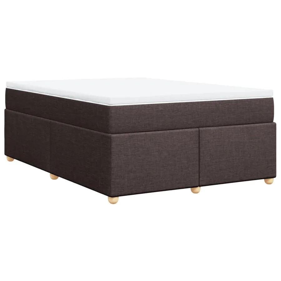 Sommier à lattes de lit avec matelas Marron foncé 140x190 cm - 9