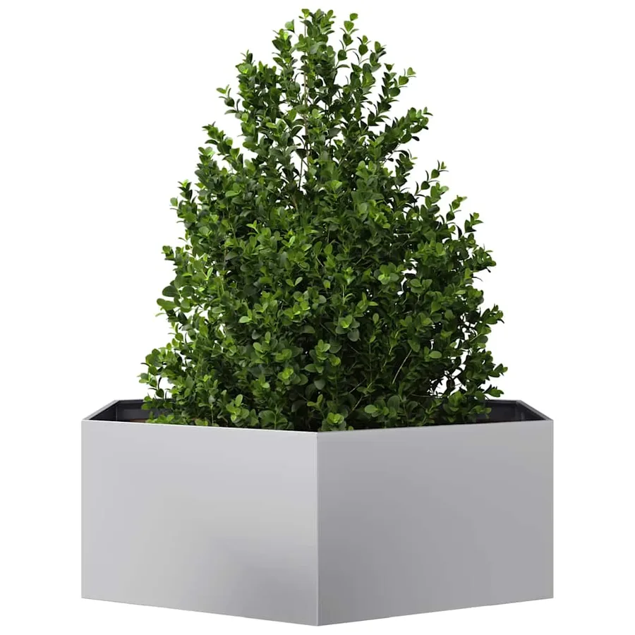 Jardinière hexagone 138x120x45 cm acier galvanisé - 3