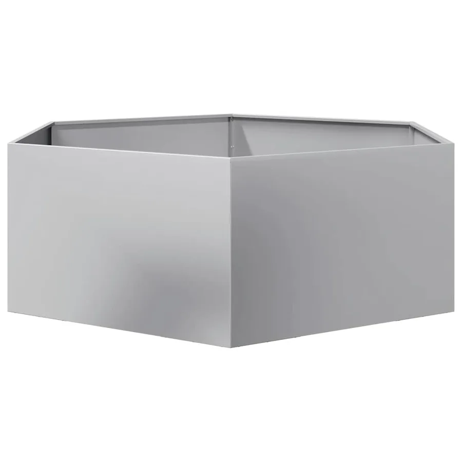 Jardinière hexagone 138x120x45 cm acier galvanisé - 4